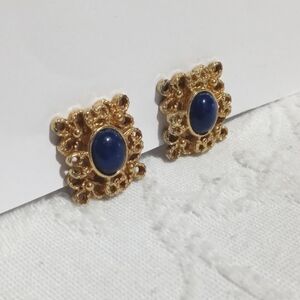 SARAH COVENTRY Gold and Blue Earrings